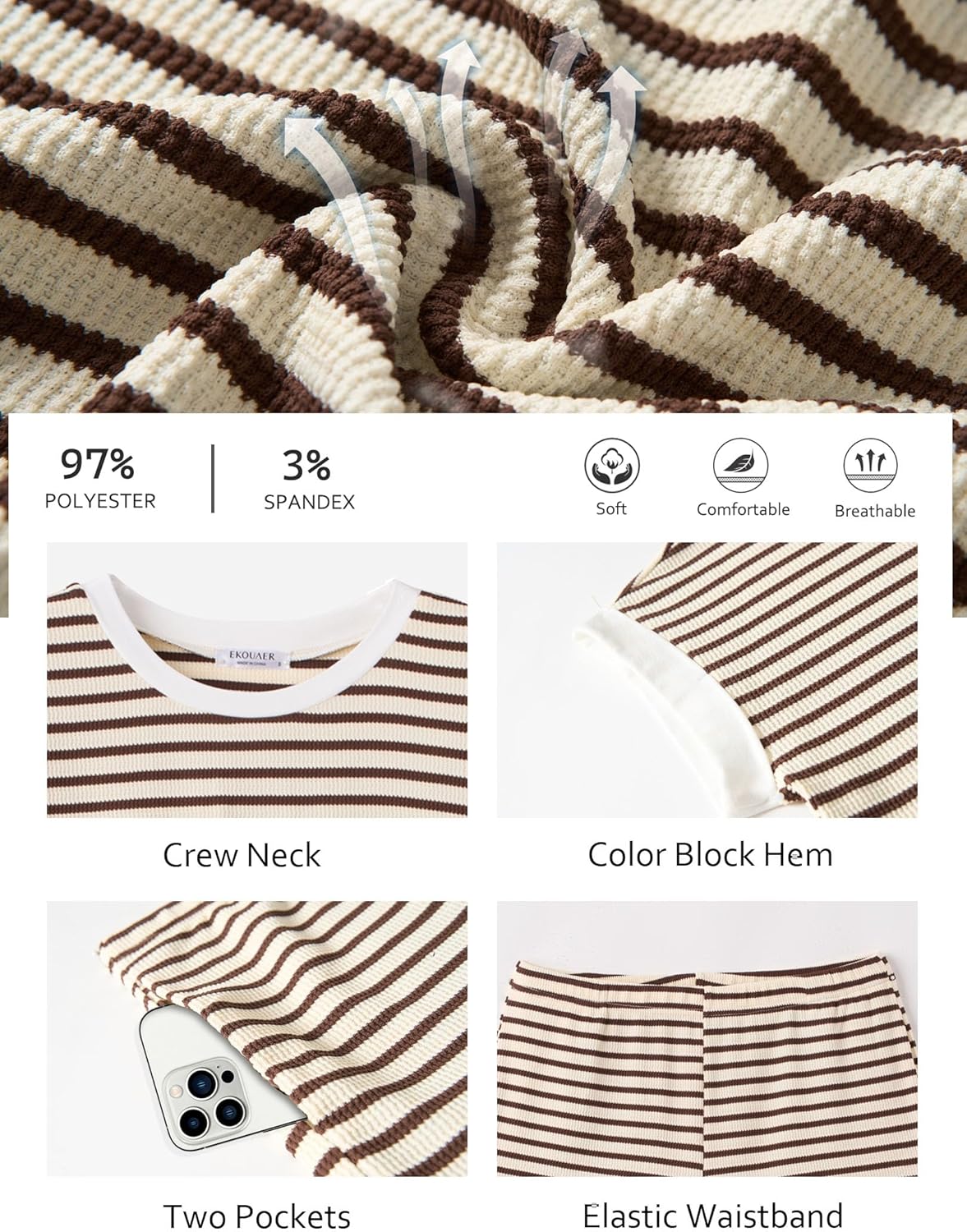 Summer Striped Knit Lounge Set